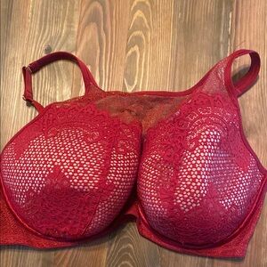 Cacique Elegant Red Lace Bra